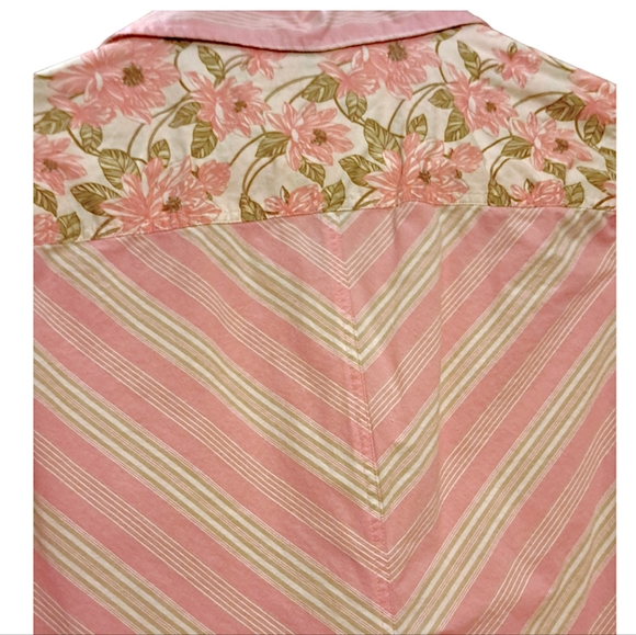 Tommy Hilfiger button down stretch dress shirt size small pink stripes - Picture 6 of 6